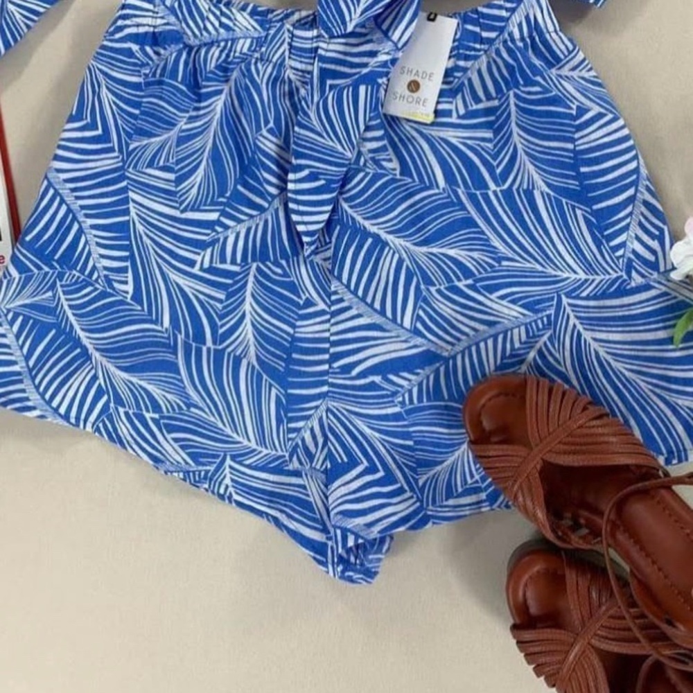 Shade & Shore White Palm Shorts Size s